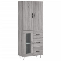 Thumbnail for Highboard Grau Sonoma 69,5x34x180 cm Holzwerkstoff