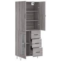 Thumbnail for Highboard Grau Sonoma 69,5x34x180 cm Holzwerkstoff