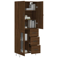 Thumbnail for Highboard Braun Eichen-Optik 69,5x34x180 cm Holzwerkstoff