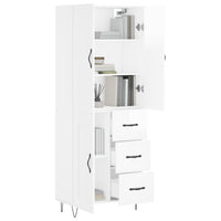 Thumbnail for Highboard Hochglanz-Weiß 69,5x34x180 cm Holzwerkstoff