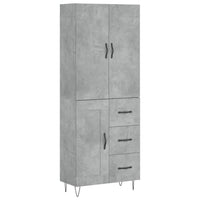 Thumbnail for Highboard Betongrau 69,5x34x180 cm Holzwerkstoff