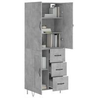 Thumbnail for Highboard Betongrau 69,5x34x180 cm Holzwerkstoff