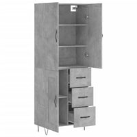 Thumbnail for Highboard Betongrau 69,5x34x180 cm Holzwerkstoff