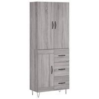 Thumbnail for Highboard Grau Sonoma 69,5x34x180 cm Holzwerkstoff