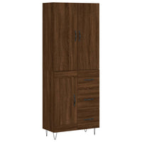 Thumbnail for Highboard Braun Eichen-Optik 69,5x34x180 cm Holzwerkstoff