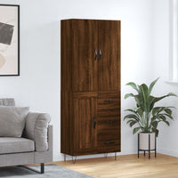 Thumbnail for Highboard Braun Eichen-Optik 69,5x34x180 cm Holzwerkstoff