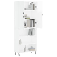 Thumbnail for Highboard Hochglanz-Weiß 69,5x34x180 cm Holzwerkstoff