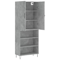 Thumbnail for Highboard Betongrau 69,5x34x180 cm Holzwerkstoff