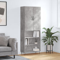 Thumbnail for Highboard Betongrau 69,5x34x180 cm Holzwerkstoff
