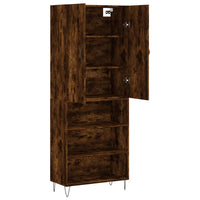 Thumbnail for Highboard Räuchereiche 69,5x34x180 cm Holzwerkstoff