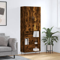 Thumbnail for Highboard Räuchereiche 69,5x34x180 cm Holzwerkstoff