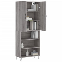 Thumbnail for Highboard Grau Sonoma 69,5x34x180 cm Holzwerkstoff