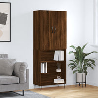 Thumbnail for Highboard Braun Eichen-Optik 69,5x34x180 cm Holzwerkstoff