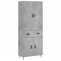 Thumbnail for Highboard Betongrau 69,5x34x180 cm Holzwerkstoff