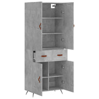 Thumbnail for Highboard Betongrau 69,5x34x180 cm Holzwerkstoff