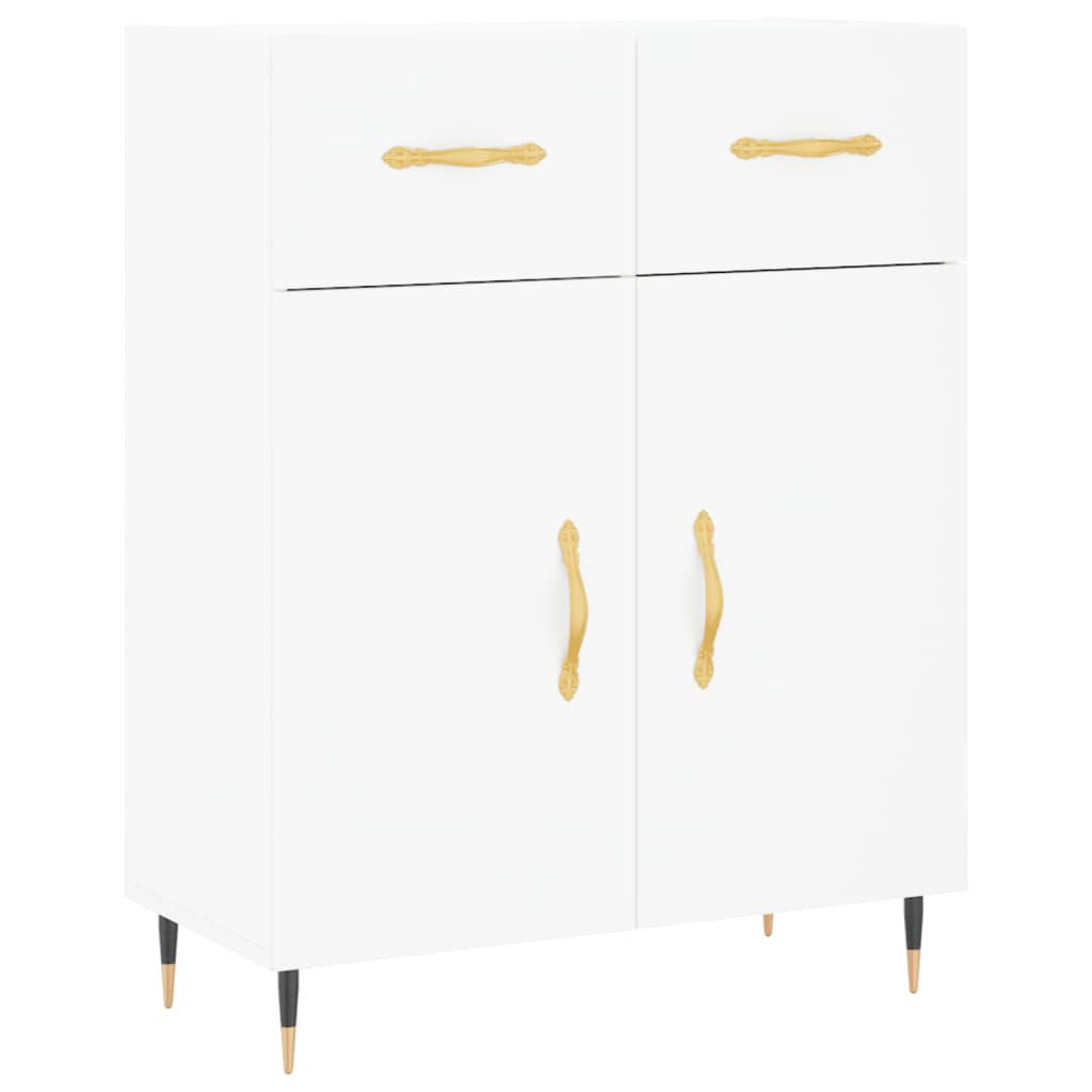 Highboard Weiß 69,5x34x180 cm Holzwerkstoff