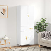 Thumbnail for Highboard Hochglanz-Weiß 69,5x34x180 cm Holzwerkstoff