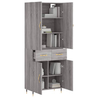 Thumbnail for Highboard Grau Sonoma 69,5x34x180 cm Holzwerkstoff