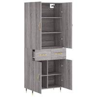 Thumbnail for Highboard Grau Sonoma 69,5x34x180 cm Holzwerkstoff