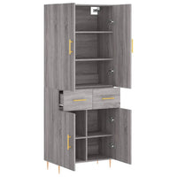 Thumbnail for Highboard Grau Sonoma 69,5x34x180 cm Holzwerkstoff