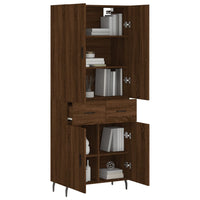 Thumbnail for Highboard Braun Eichen-Optik 69,5x34x180 cm Holzwerkstoff