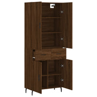Thumbnail for Highboard Braun Eichen-Optik 69,5x34x180 cm Holzwerkstoff