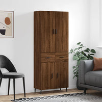 Thumbnail for Highboard Braun Eichen-Optik 69,5x34x180 cm Holzwerkstoff