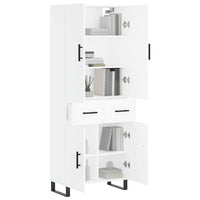 Thumbnail for Highboard Weiß 69,5x34x180 cm Holzwerkstoff