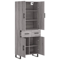 Thumbnail for Highboard Grau Sonoma 69,5x34x180 cm Holzwerkstoff