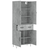 Thumbnail for Highboard Betongrau 69,5x34x180 cm Holzwerkstoff