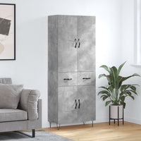 Thumbnail for Highboard Betongrau 69,5x34x180 cm Holzwerkstoff