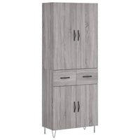Thumbnail for Highboard Grau Sonoma 69,5x34x180 cm Holzwerkstoff