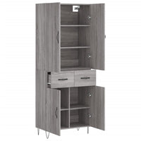 Thumbnail for Highboard Grau Sonoma 69,5x34x180 cm Holzwerkstoff