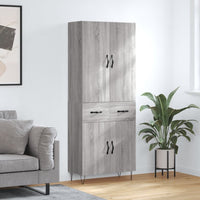 Thumbnail for Highboard Grau Sonoma 69,5x34x180 cm Holzwerkstoff