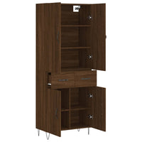 Thumbnail for Highboard Braun Eichen-Optik 69,5x34x180 cm Holzwerkstoff