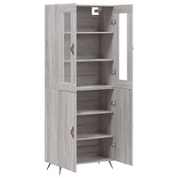 Thumbnail for Highboard Grau Sonoma 69,5x34x180 cm Holzwerkstoff