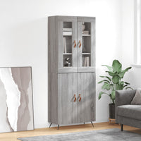 Thumbnail for Highboard Grau Sonoma 69,5x34x180 cm Holzwerkstoff