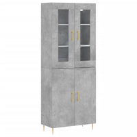 Thumbnail for Highboard Betongrau 69,5x34x180 cm Holzwerkstoff