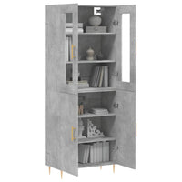 Thumbnail for Highboard Betongrau 69,5x34x180 cm Holzwerkstoff