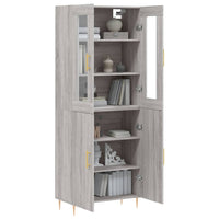 Thumbnail for Highboard Grau Sonoma 69,5x34x180 cm Holzwerkstoff