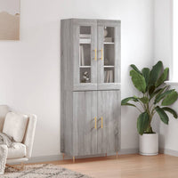 Thumbnail for Highboard Grau Sonoma 69,5x34x180 cm Holzwerkstoff