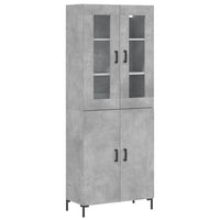 Thumbnail for Highboard Betongrau 69,5x34x180 cm Holzwerkstoff