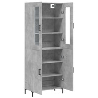 Thumbnail for Highboard Betongrau 69,5x34x180 cm Holzwerkstoff