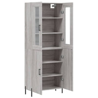 Thumbnail for Highboard Grau Sonoma 69,5x34x180 cm Holzwerkstoff