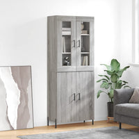 Thumbnail for Highboard Grau Sonoma 69,5x34x180 cm Holzwerkstoff