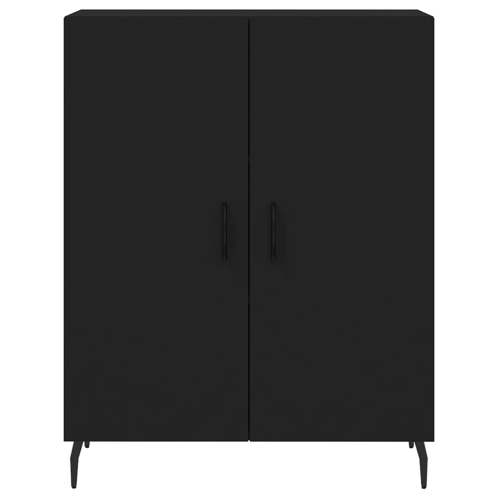 Highboard Schwarz 69,5x34x180 cm Holzwerkstoff
