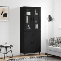 Thumbnail for Highboard Schwarz 69,5x34x180 cm Holzwerkstoff