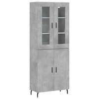 Thumbnail for Highboard Betongrau 69,5x34x180 cm Holzwerkstoff