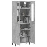 Thumbnail for Highboard Betongrau 69,5x34x180 cm Holzwerkstoff