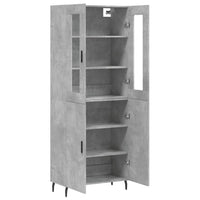 Thumbnail for Highboard Betongrau 69,5x34x180 cm Holzwerkstoff